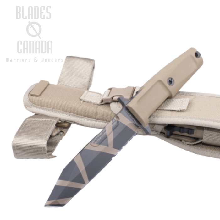 Extrema Ratio FULCRUM S Short Fixed Blade Knife, Bohler N690, Desert Warfare Handle